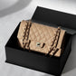 Chanel 22C Light Beige Medium Caviar Double Flap Bag