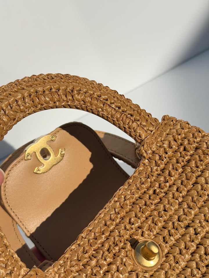 Chanel Cruise 2025/26 Mini Braided Raffia Kelly Bag
