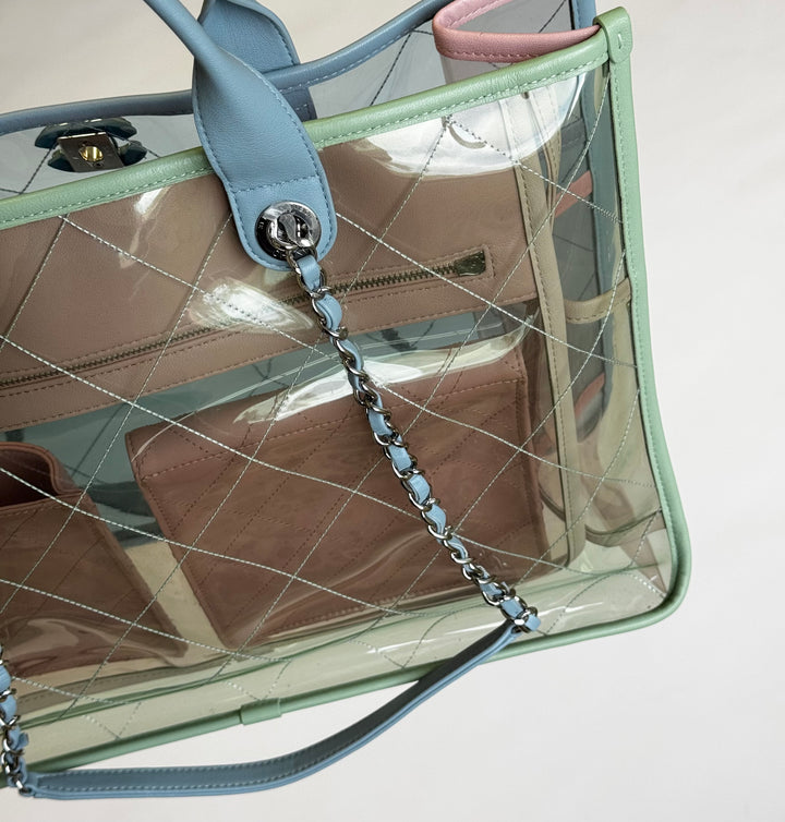 Chanel Coco Splash Lambskin PVC Shopping Tote
