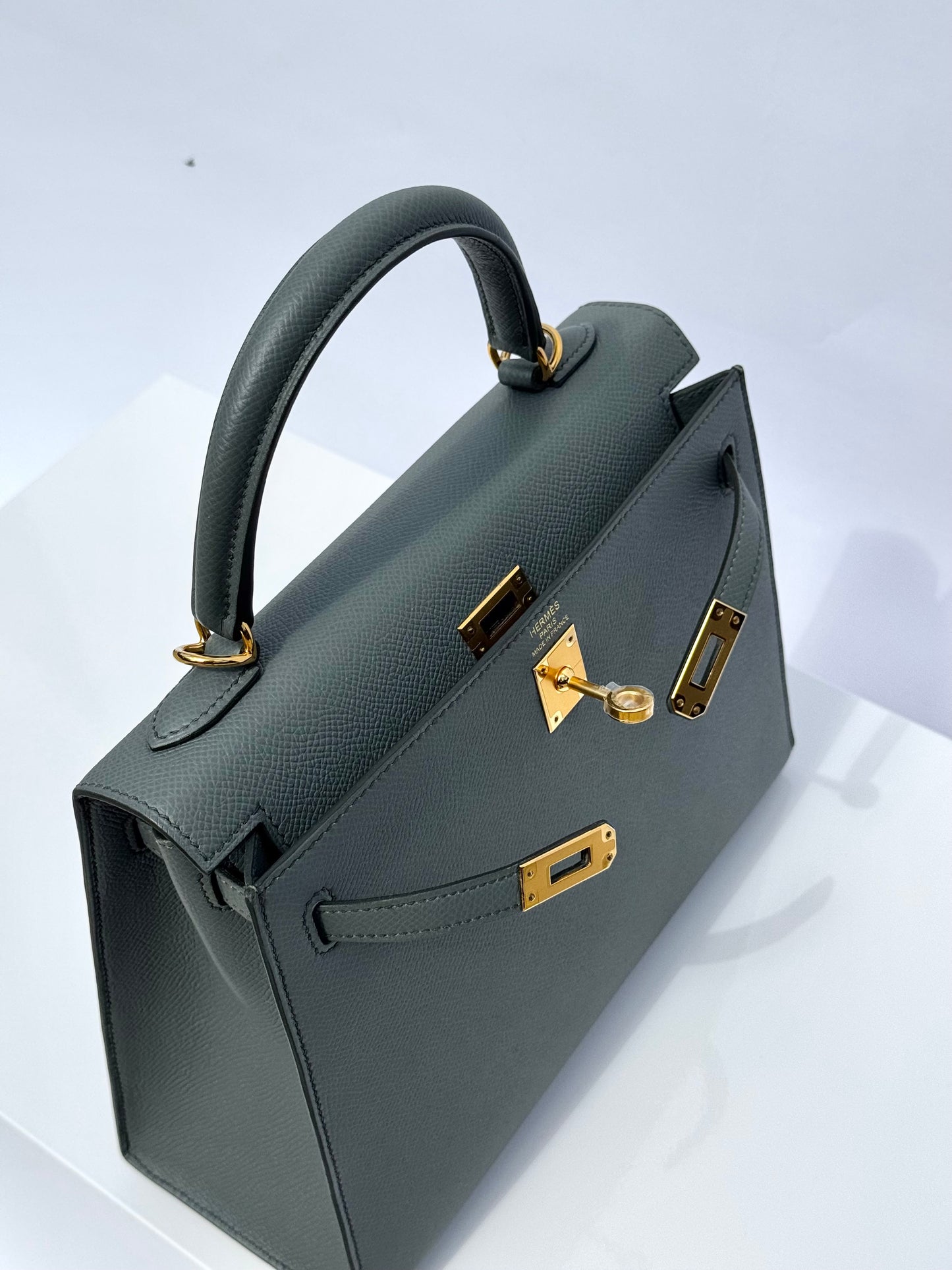 Hermes Vert Amande Epsom Kelly 25 Sellier