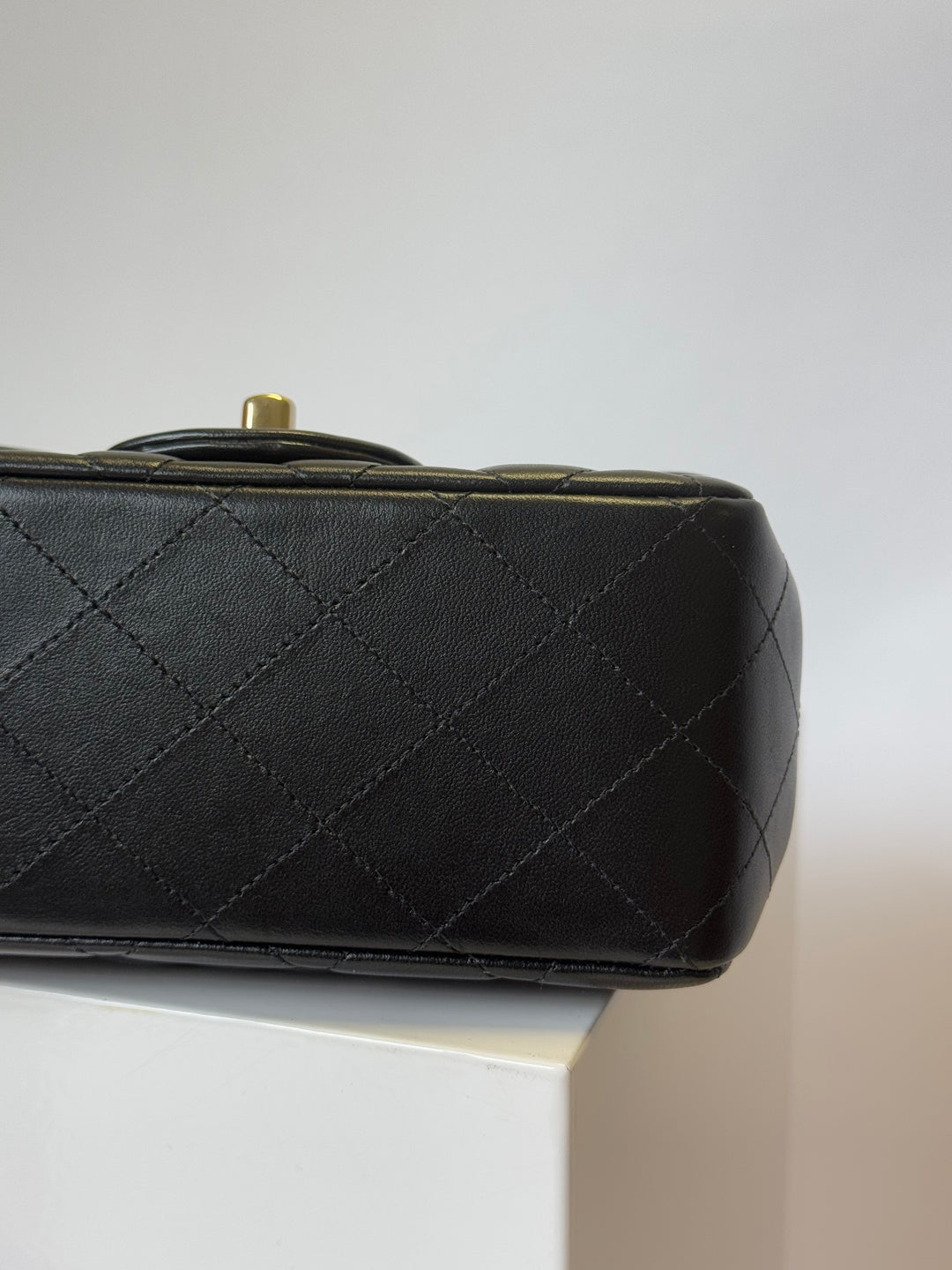 Chanel 2024 Black Mini Lambskin Square Flap Bag