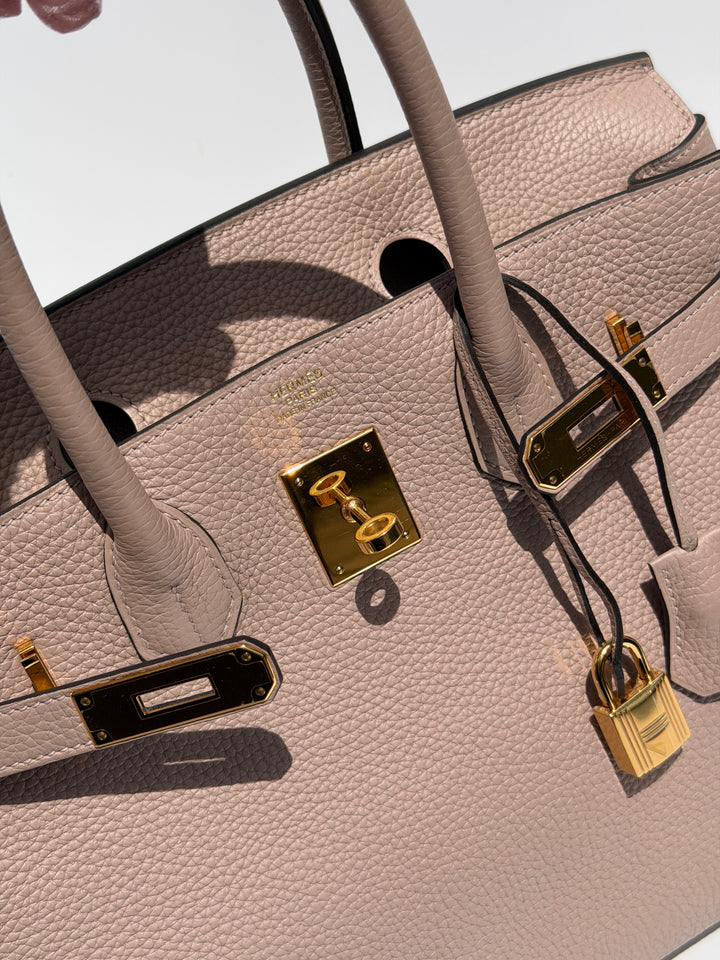Hermès Birkin 30 Glycine Togo Gold Hardware 2015