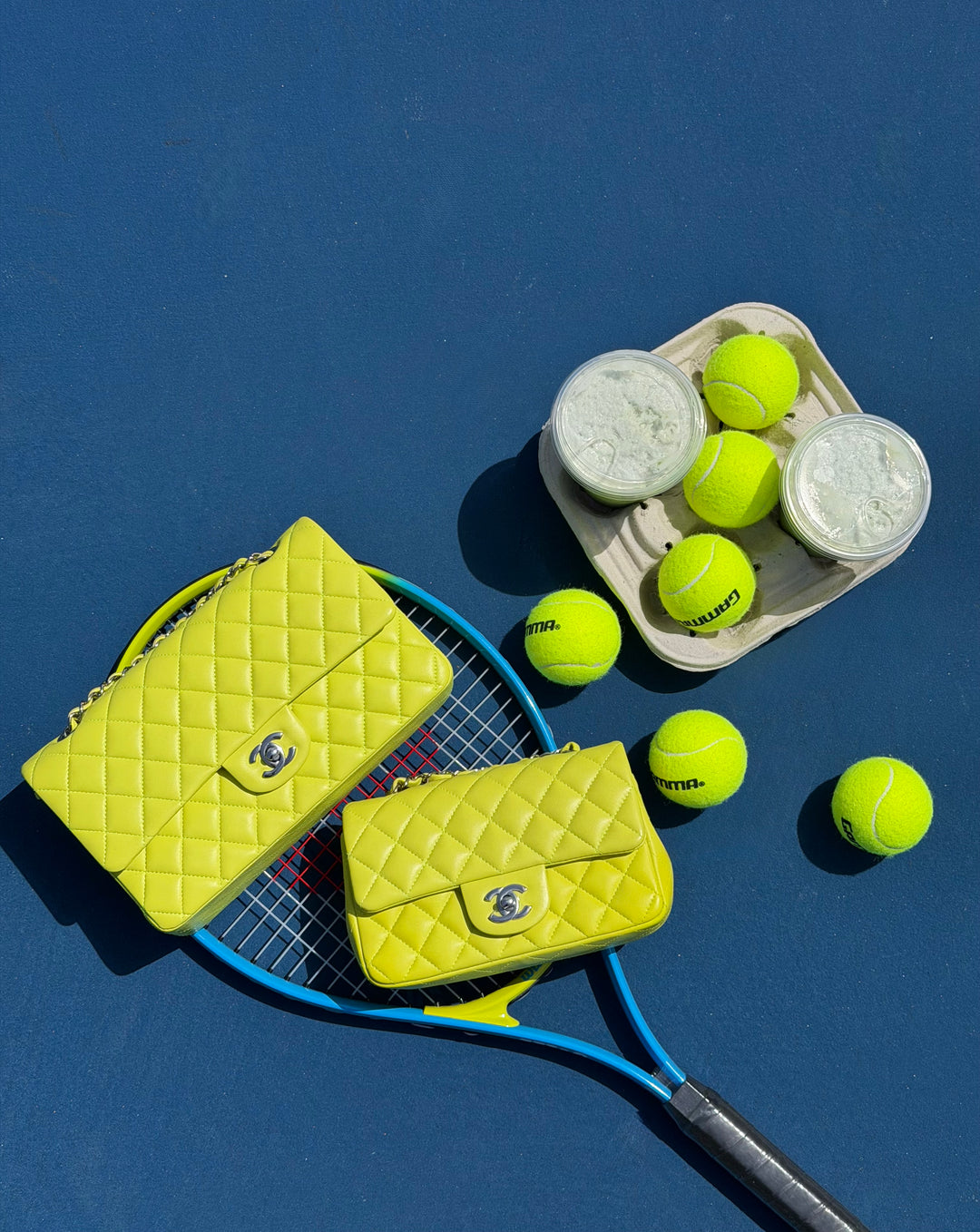 Chanel 21S Mini Classic Flap Lambskin Yellow Silver Hardware