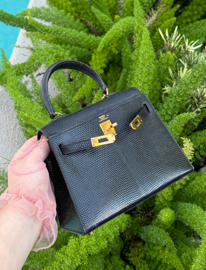 Hermes Vintage Lizard Kelly Sellier 20
