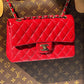 Chanel 19b Small Red Caviar Double Flap Bag