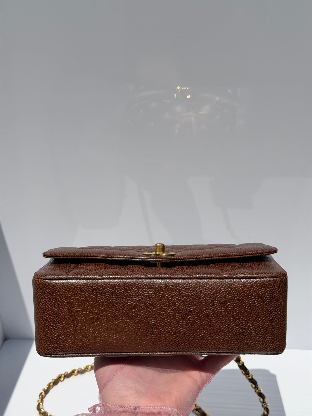 Chanel Small Diana Flap Bag Caviar Brown 24K Plated Gold Hardware 1994