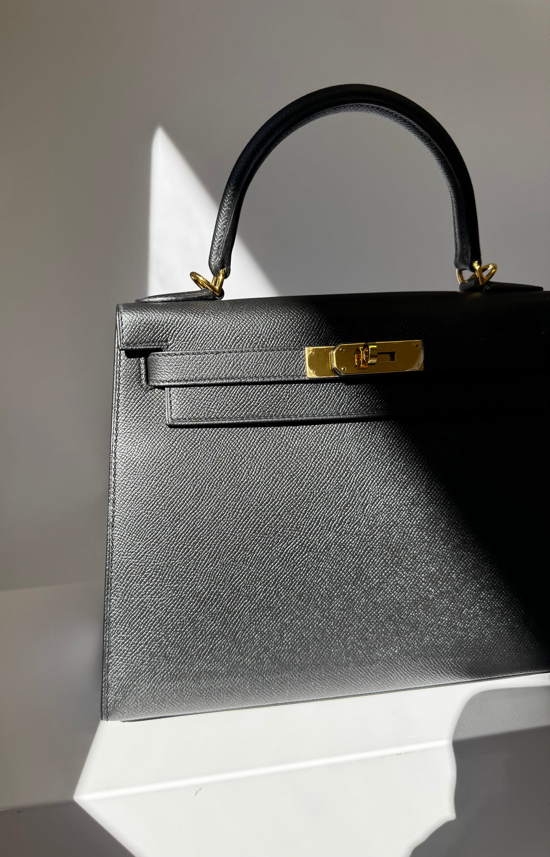Hermes 2021 Black Noir Sellier Epsom Kelly 28