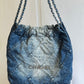 Chanel 23P Small Denim 22 Drawstring Bag
