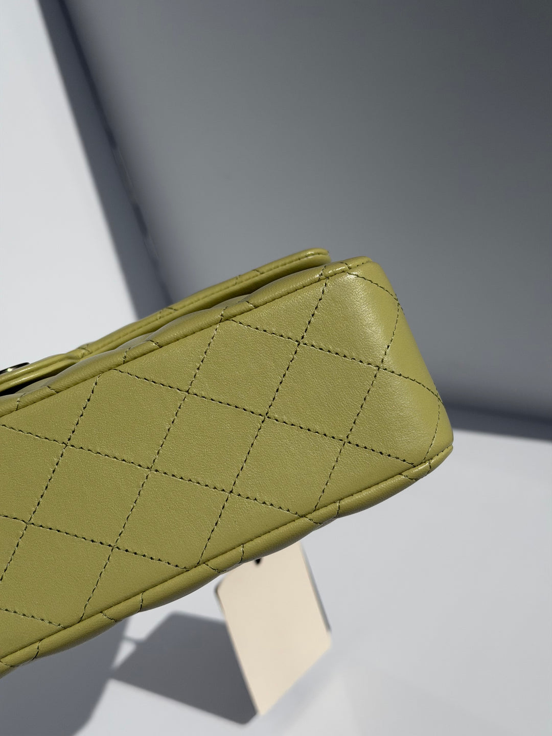 Chanel Medium Classic Flap Bag Pistachio Green Lambskin Gold Tone Hardware 2021