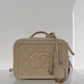 Chanel Small Nude Filigree Shearling Vanity Case