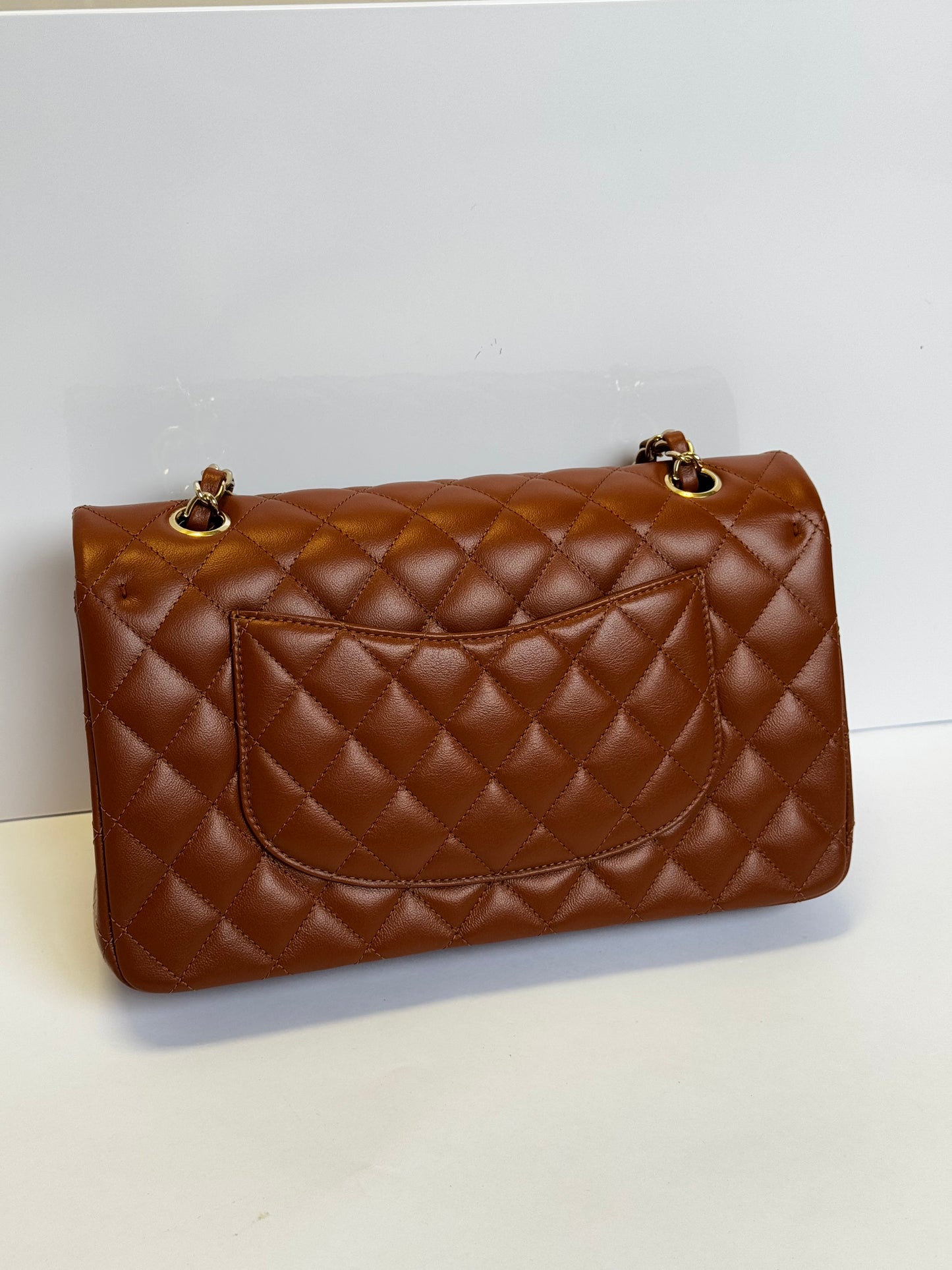 Chanel 21P Caramel Medium Lambskin Flap Bag