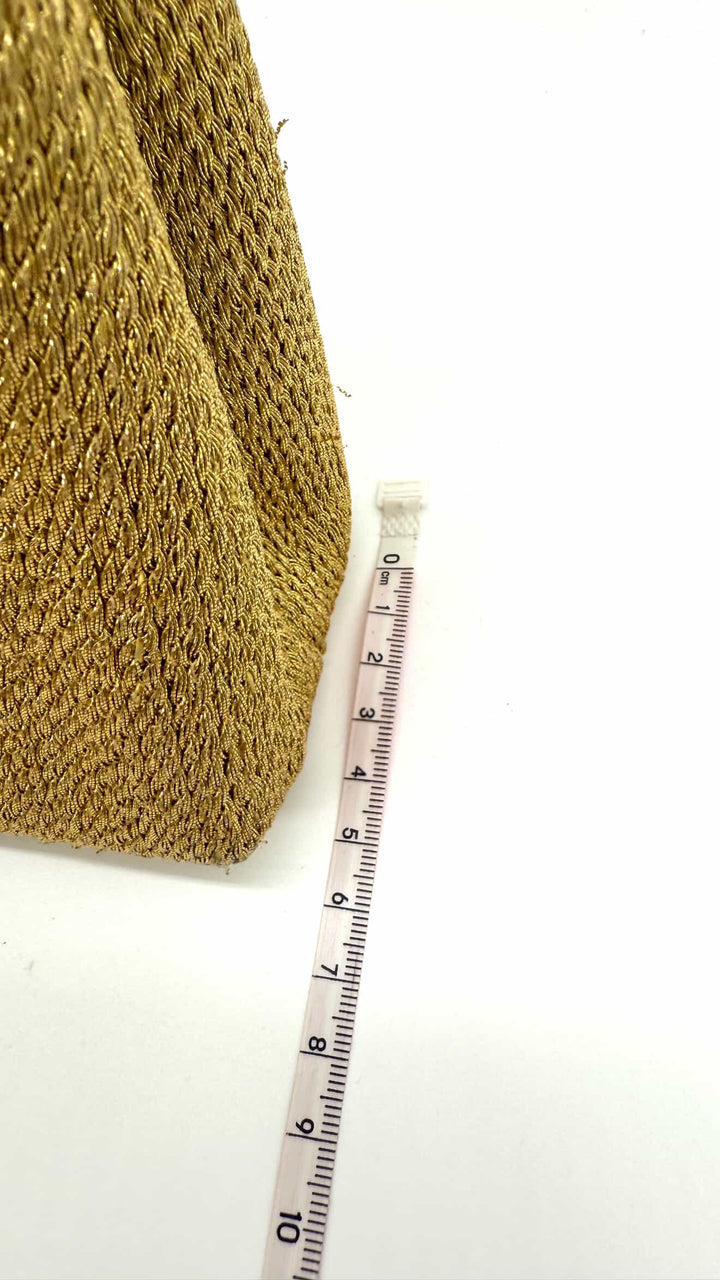 Chanel RARE 1998 Gold Silk Woven Small Kelly