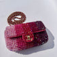 Chanel Pink Ombre Crystal Mini Flap