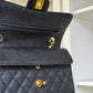 Chanel 6 Series Black Small Vintage Caviar Classic Flap Bag