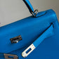 Hermes Bleu Frida Chèvre Kelly 25 Sellier