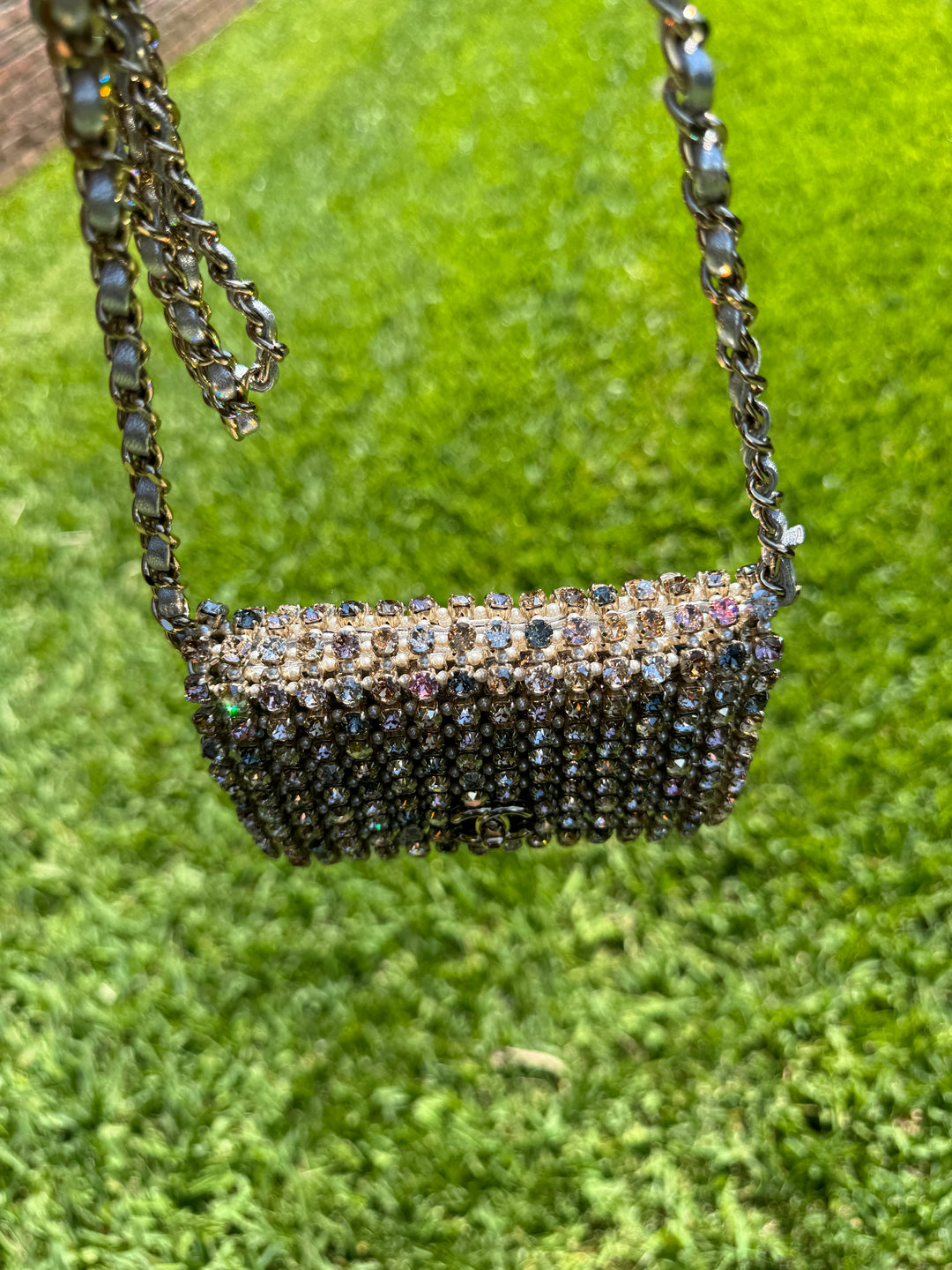 Chanel Multicolor Strass Pearl Mini Evening Bag
