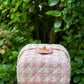 Chanel Pink Ecru Tweed Handle Crush Small Vanity Case