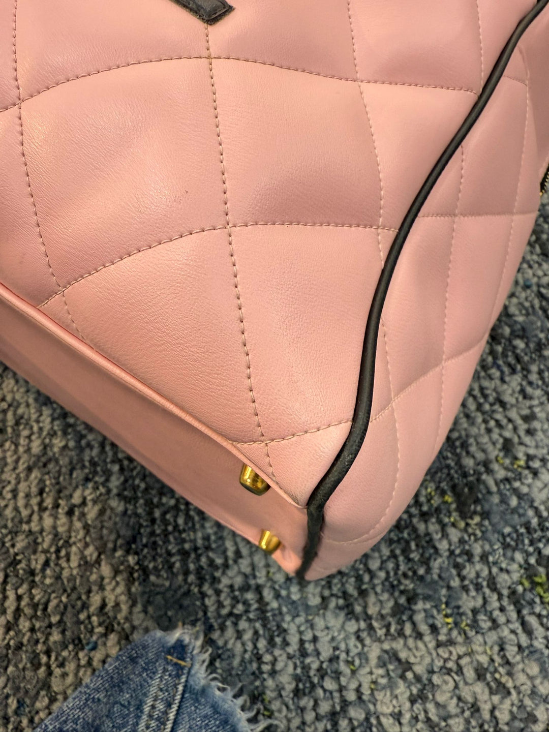 Chanel 1995 Pink CC Calfskin Duffle Bag