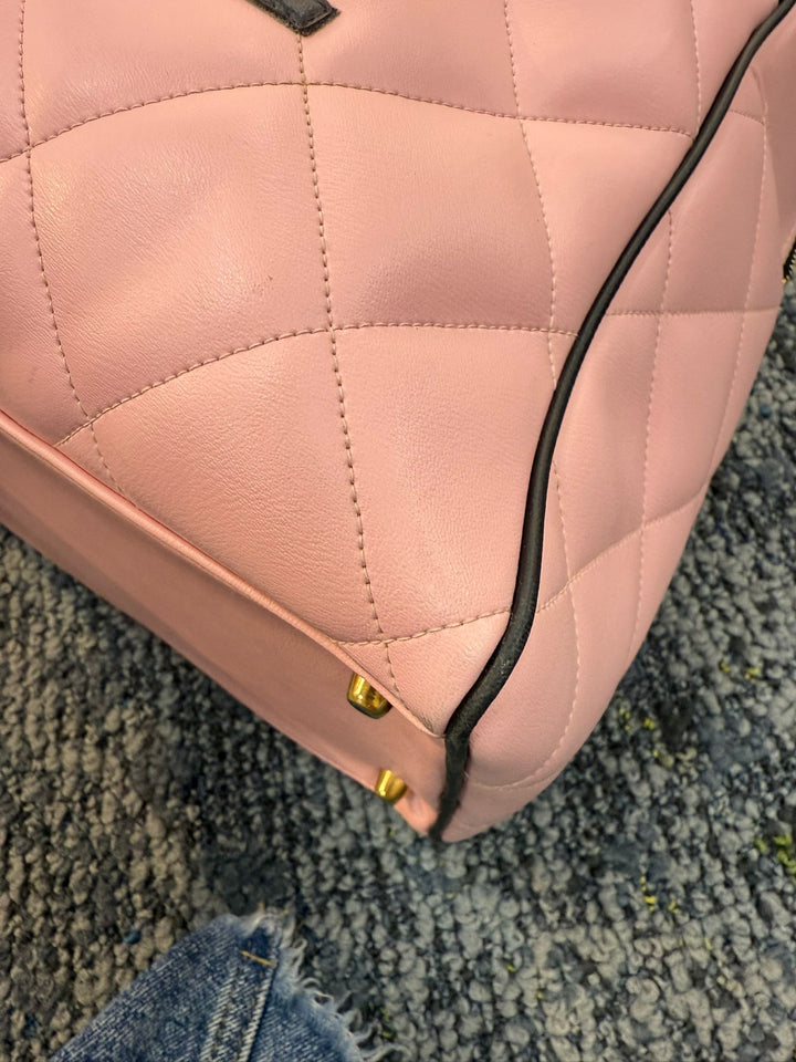 Chanel 1995 Pink CC Calfskin Duffle Bag