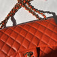 Chanel Jumbo Orange Caviar Double Flap Bag