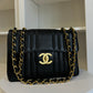 CHANEL VINTAGE BLACK CAVIAR MADEMOISELLE JUMBO CLASSIC FLAP BAG