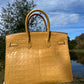 Hermes Poussiere Matte Croc Birkin 35 GHW