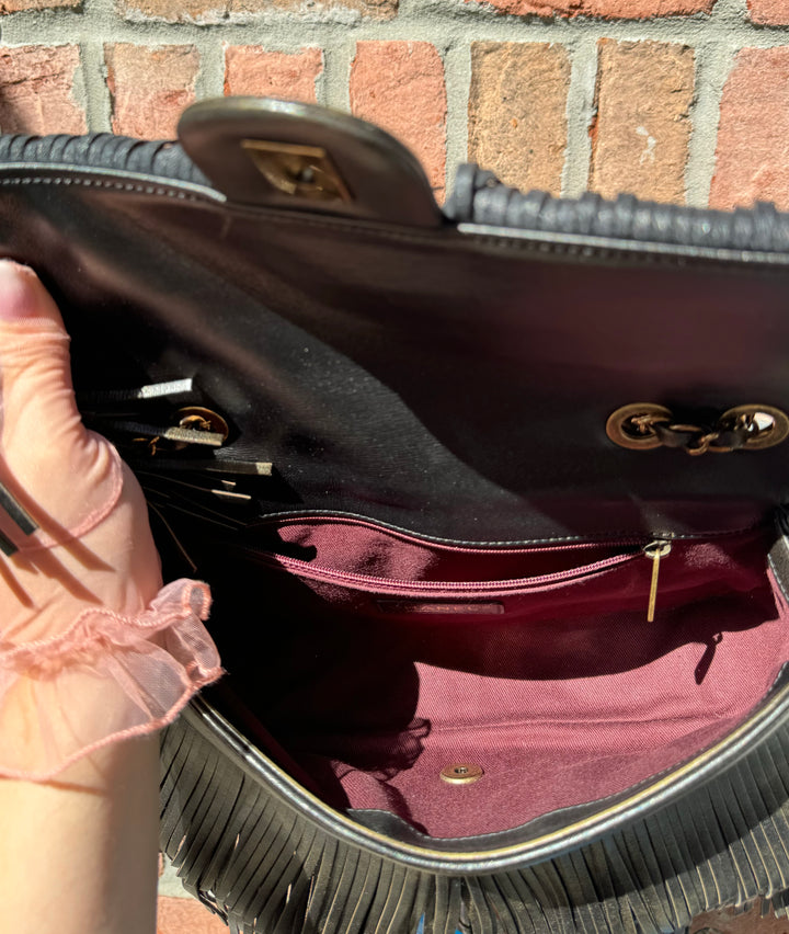 Chanel Metallic Calfskin Paris Dallas Fringe Flap Bag