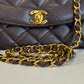 Chanel Chocolate Brown 24K Medium Caviar Diana Flap Bag