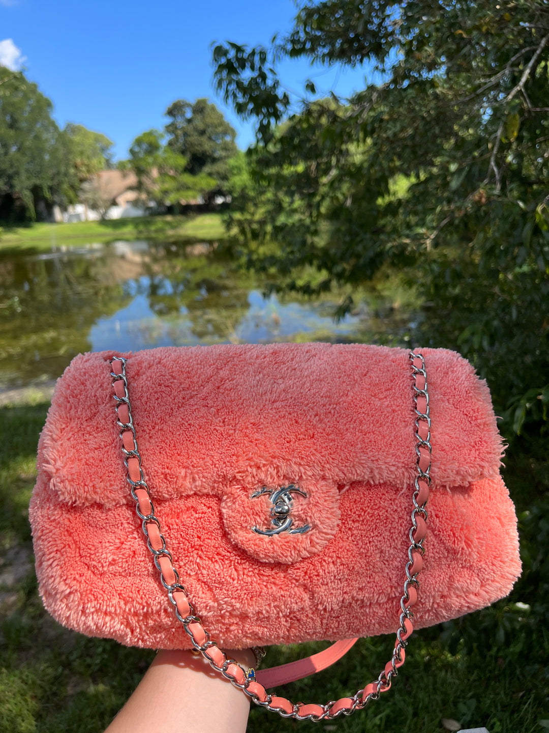 Chanel 2019 Coco Beach Terry Flap Bag