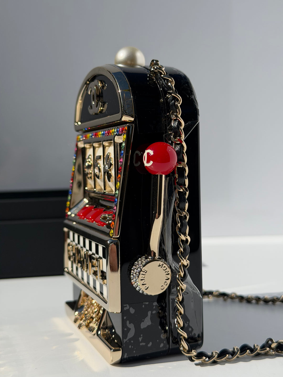 Chanel Slot Machine Casino Minaudière Gold Hardware 23C