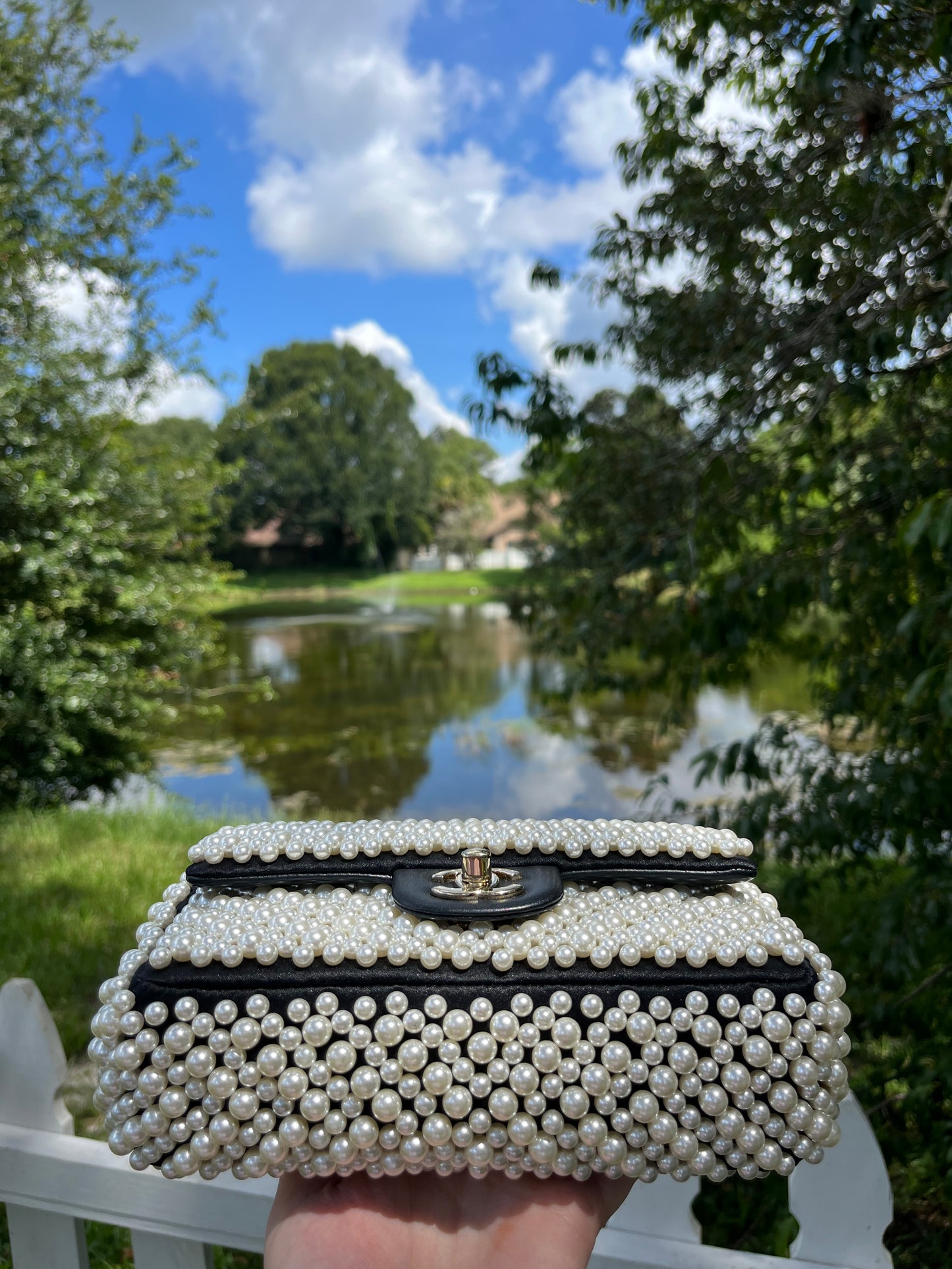 Chanel Pearl Embellished Mini Rectangular Flap Bag – Its A Luv Story