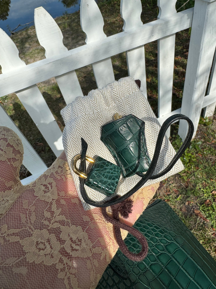 Hermes Matte Croc Vert Fonce Birkin 30
