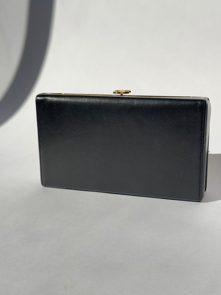 Chanel 19A Egypt Gold Lambskin Minaudiere Crossbody Black Gold 2019