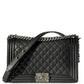 Chanel 17P Black Caviar New Medium Boy Bag