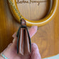 Salvatore Ferragamo Vintage Gancini Wooden Bucket Bag + Coin Pouch