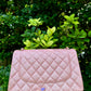 Chanel 19S Pink Iridescent Jumbo Caviar Double Flap Bag