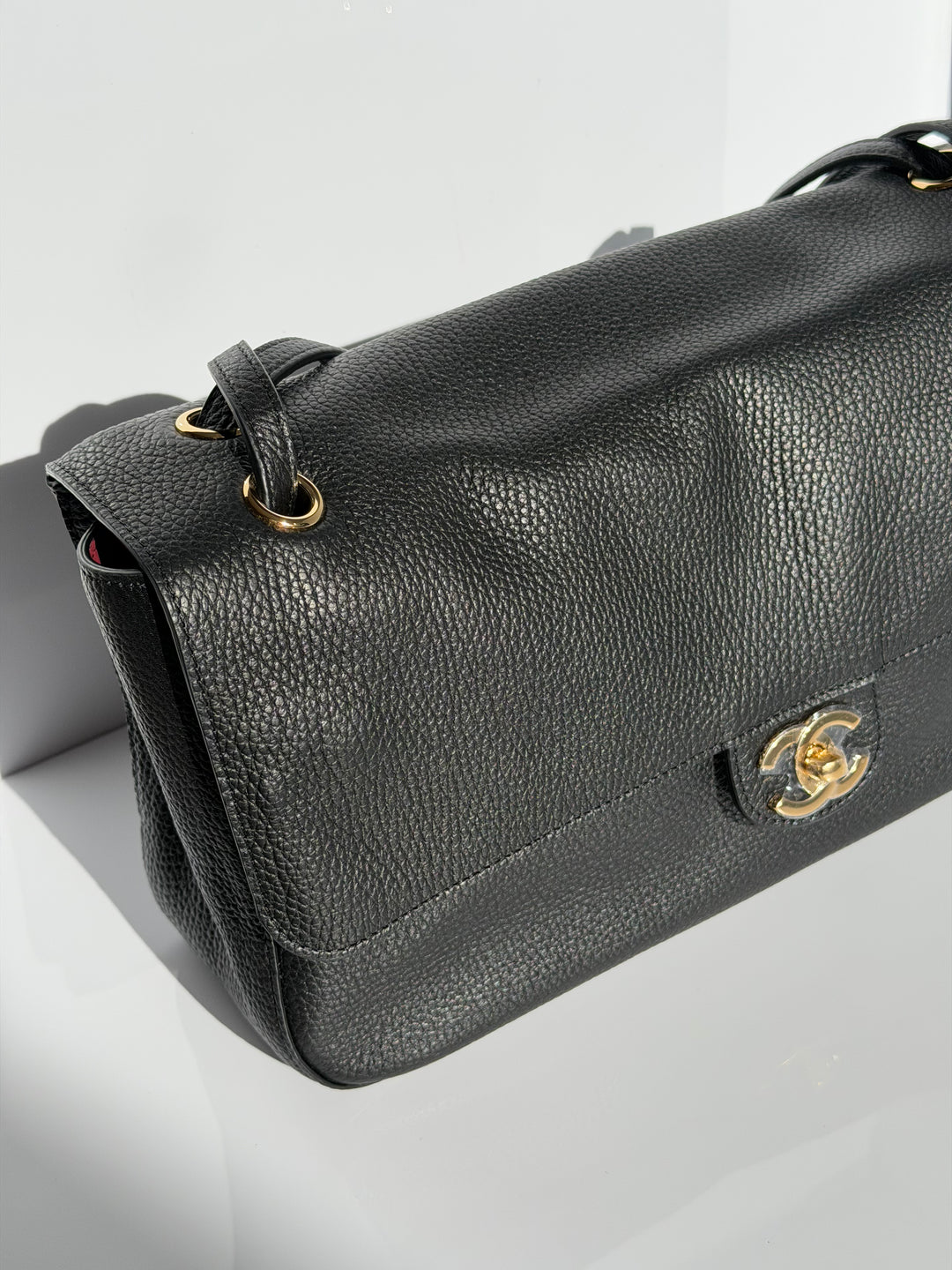 Chanel Maxi Flap Bag Black Souplissimo Grained Calfskin Gold Tone Hardware 2026
