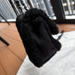 Chanel Medium Black Shearling Coco Neige Flap