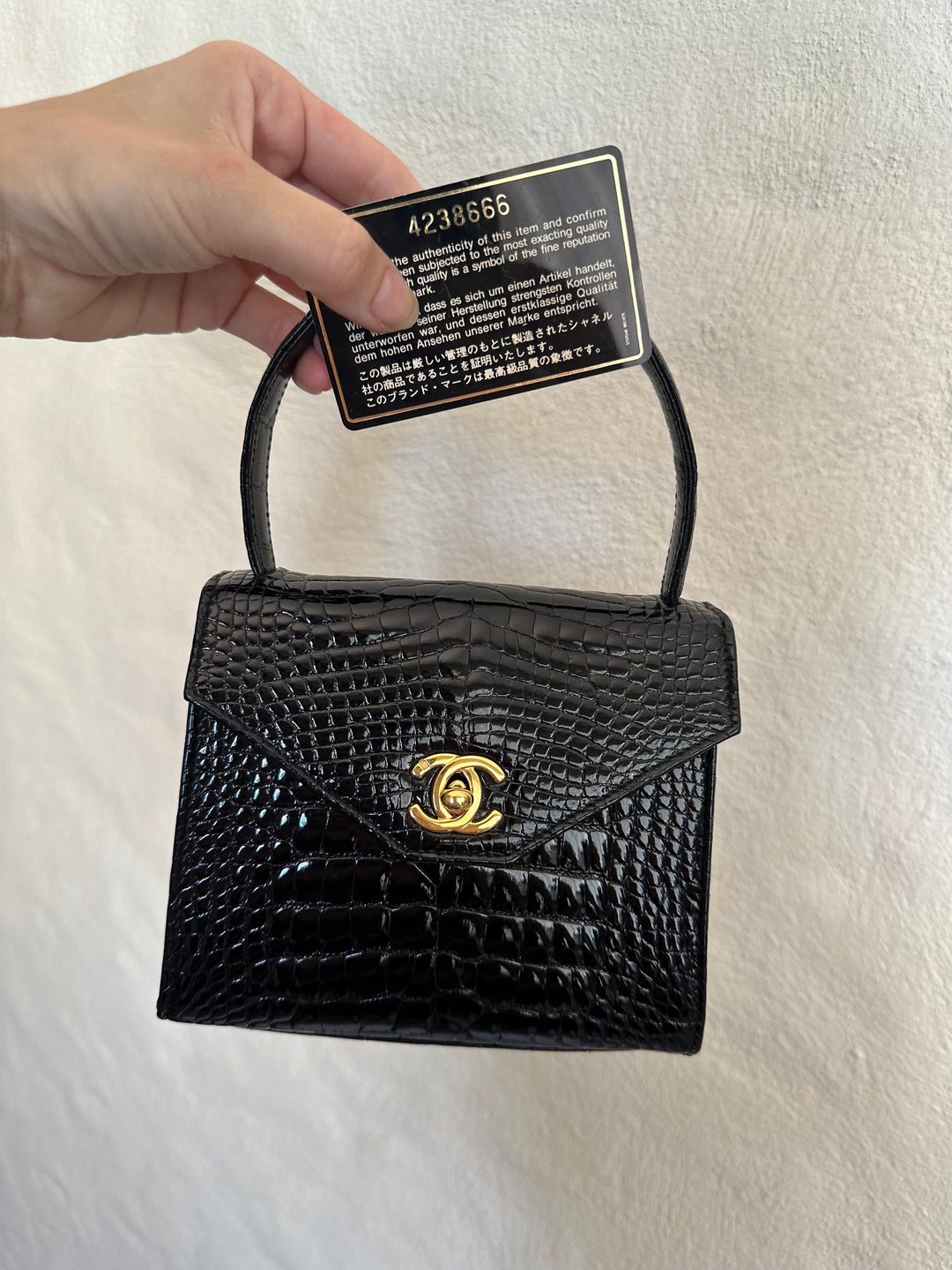 Chanel Vintage Mini Crocodile Kelly Flap Bag