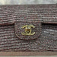 Chanel Mauve Taupe Lizard Mini Rectangular Flap Bag