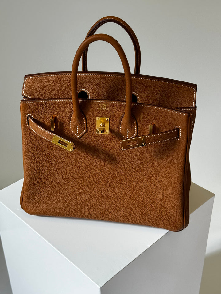 Hermes Gold Gold Togo Birkin 25