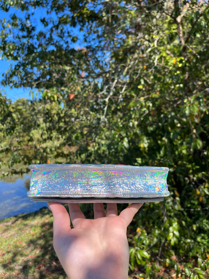 Chanel 21S Silver Hologram Iridescent WOC