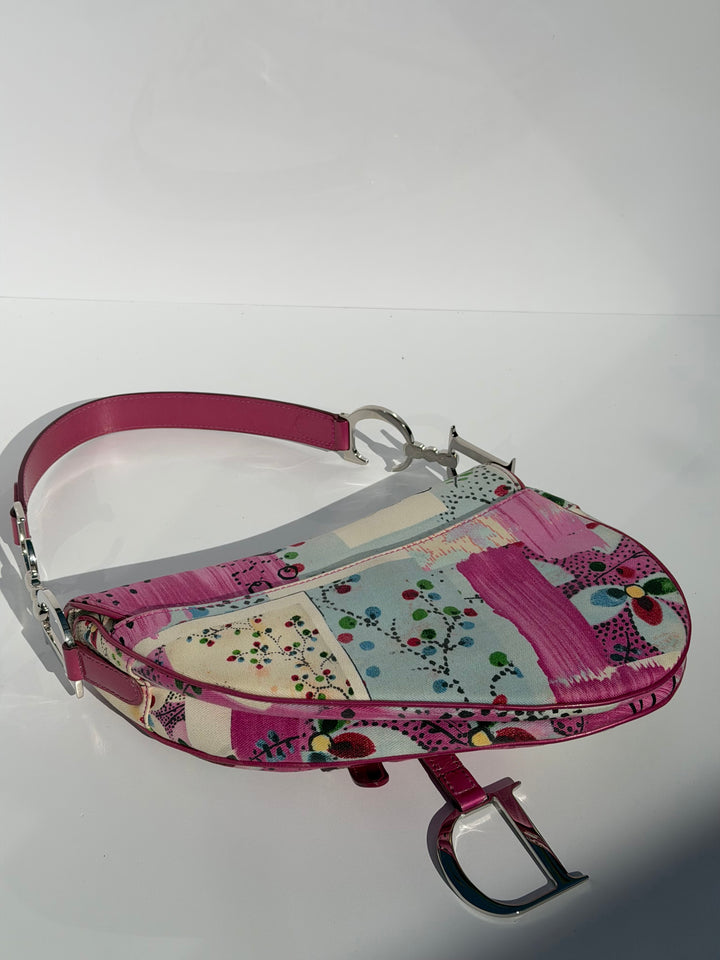 Christian Dior 2003 Multicolor “Filth” Saddle Bag