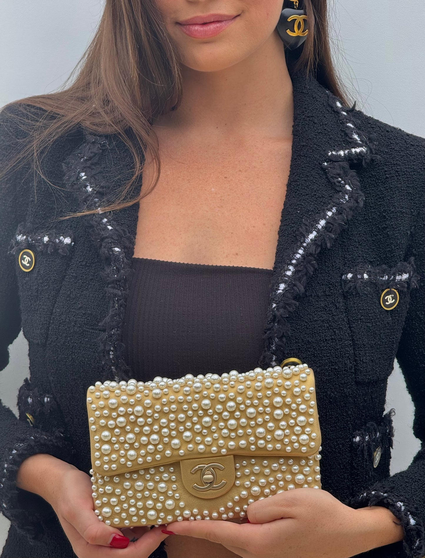 Chanel Paris Dubai Gold Metallic Pearly WOC