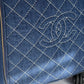 Chanel 20C Blue Quilted Denim & Leather Trolly