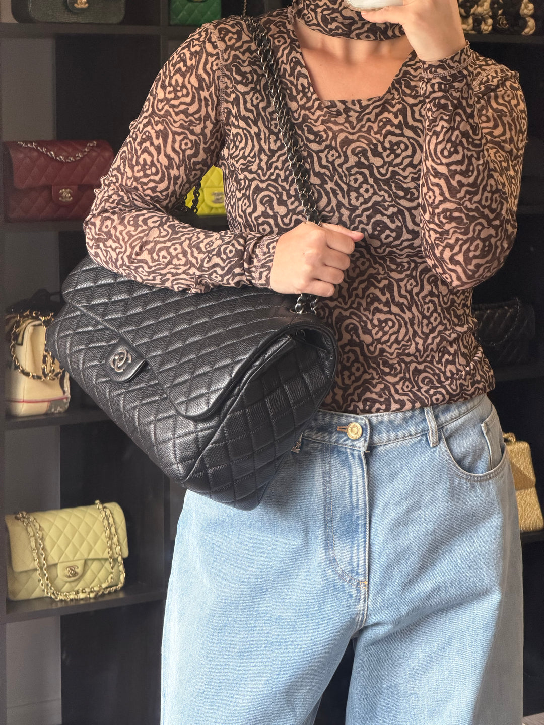 Chanel Small XXL Travel Flap Bag Black Quilted Calfskin Ruthenium Hardware 2020