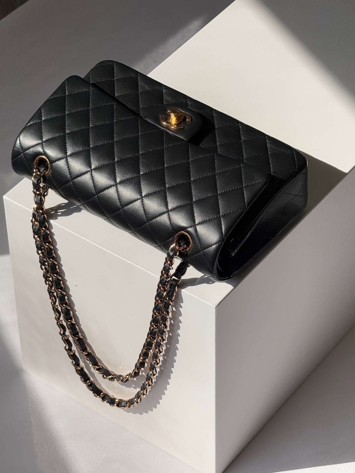 Chanel Black Medium Lambskin Flap Bag + RGHW