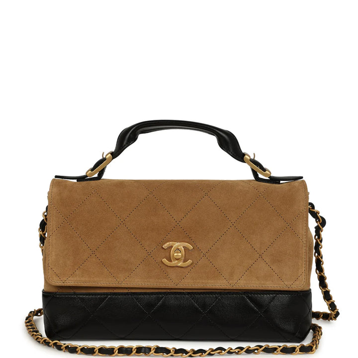 Chanel 2025 Coco Base Suede Handle Flap Bag