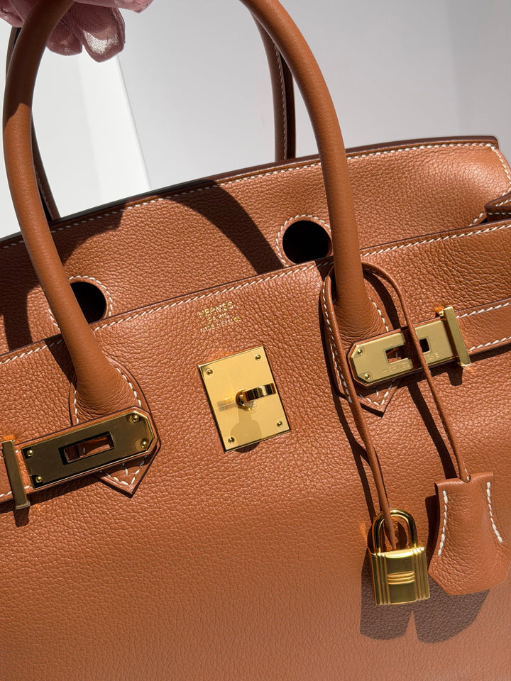 Hermès Birkin 30 Gold Taurillon Novillo Gold Hardware 2019