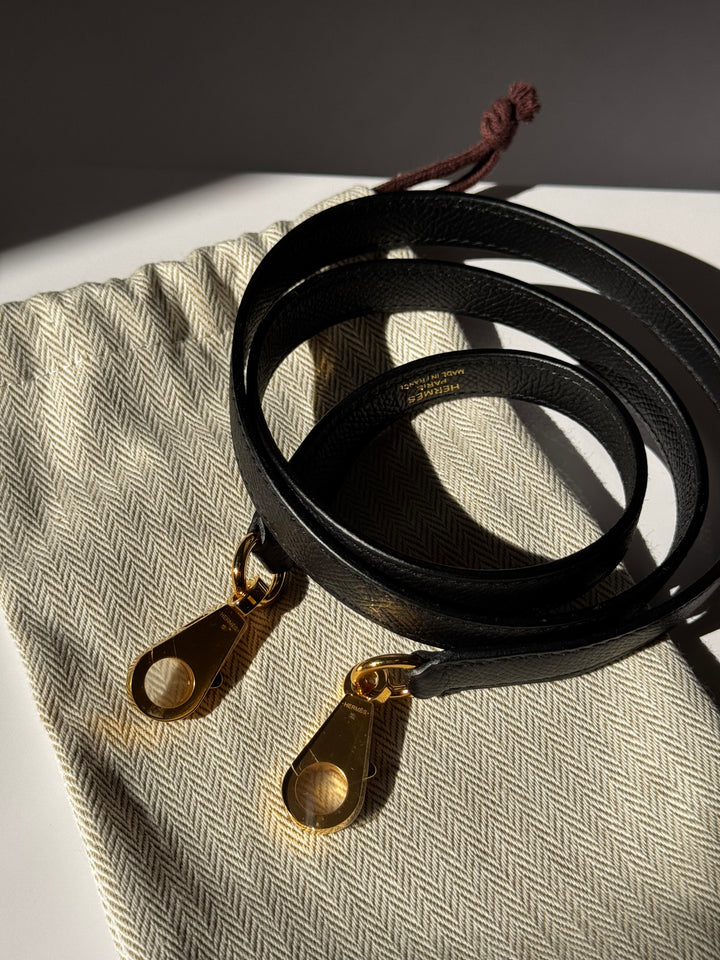 Hermes 2021 Black Noir Sellier Epsom Kelly 28
